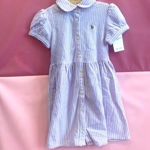 Purple and white strip Ralph Lauren shirt dress